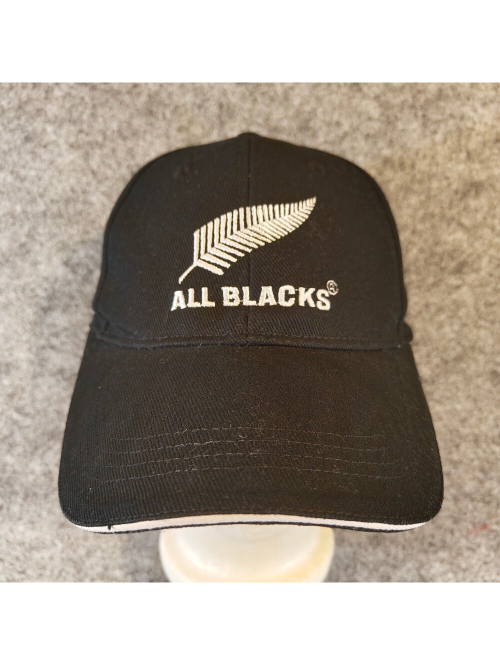 Official All Blacks New Zealand Rugby Black Baseball Cap Hat Silver Fern
